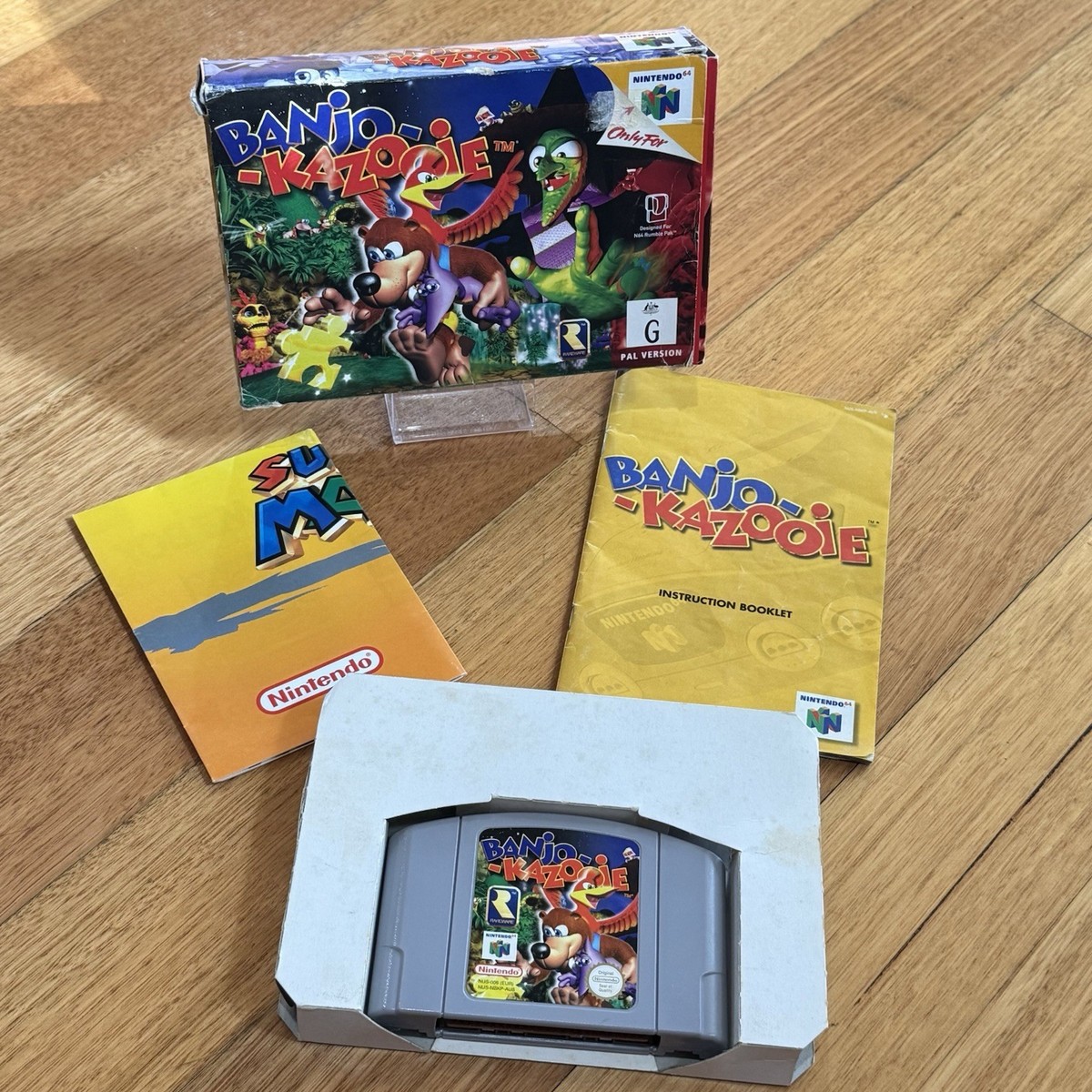 Banjo Kazooie Nintendo 64 N64 Game Boxes Complete Manual, Insert