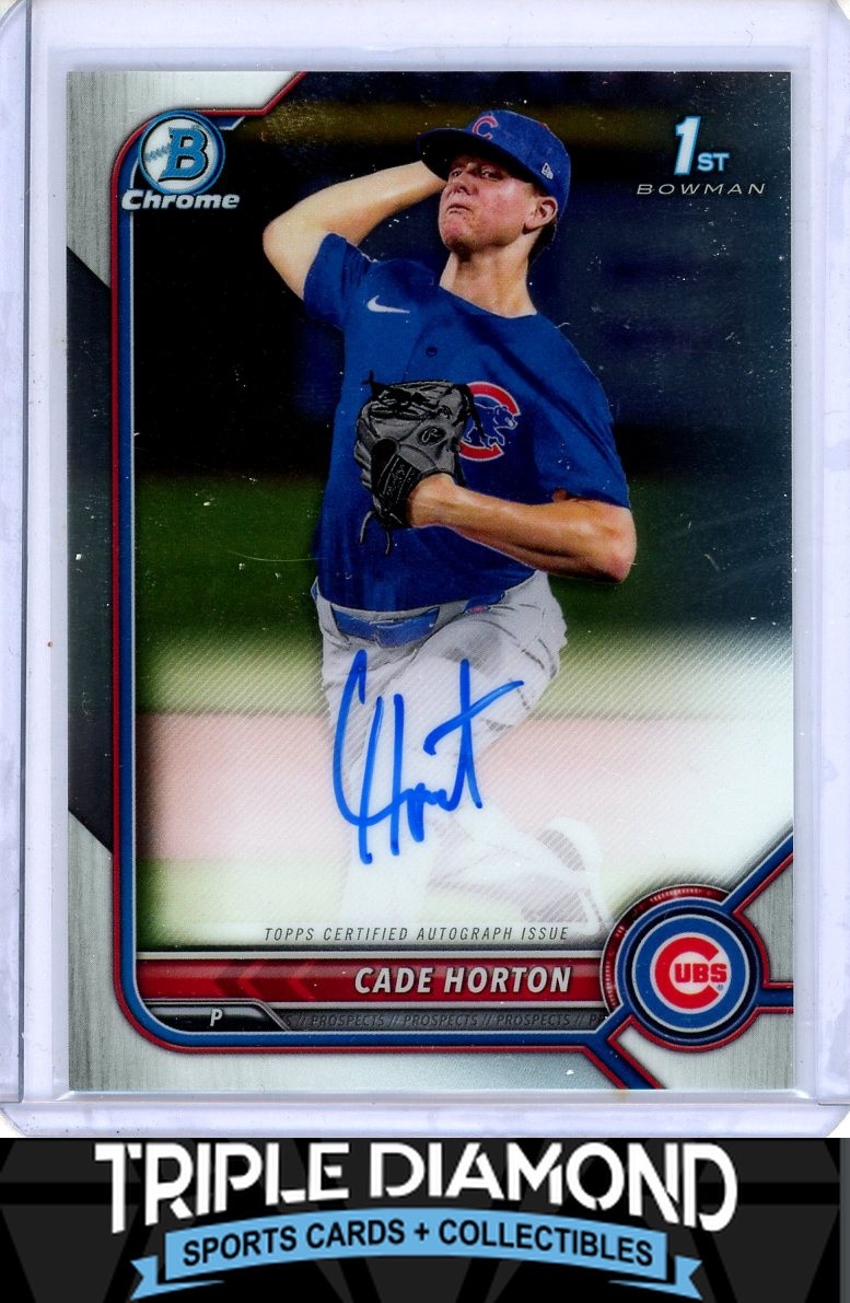 2022 Bowman Draft Chrome 1st Cade Horton Prospect Autograph Auto Y971