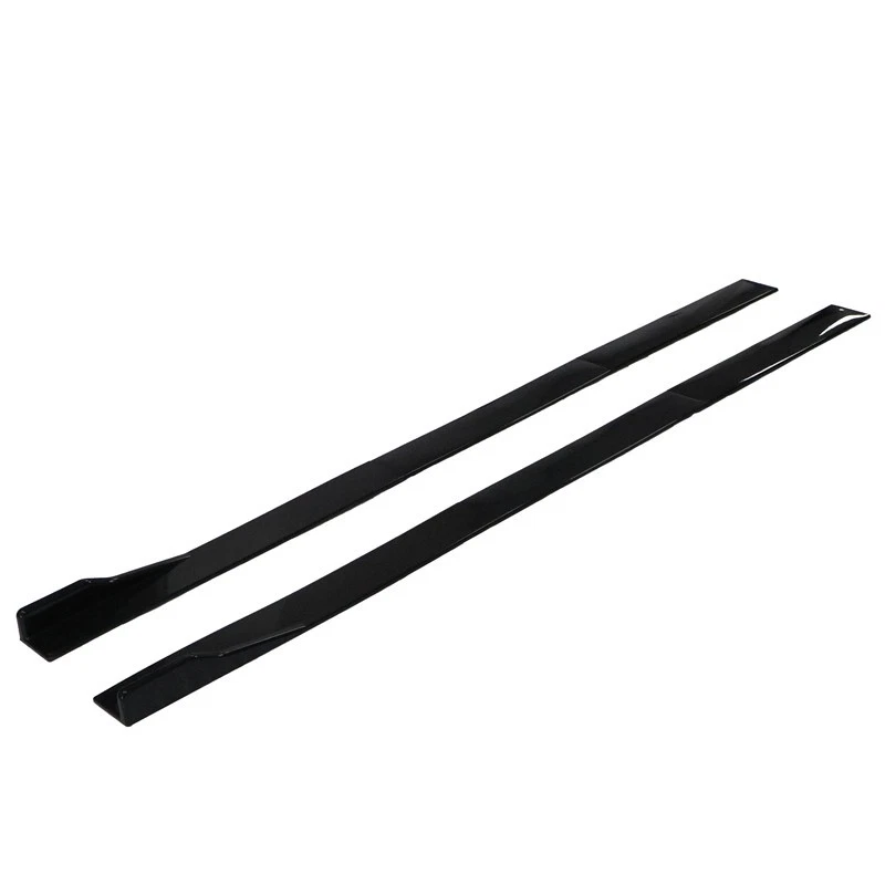 For Scion iA xB tC xD iQ FR-S Gloss Black Side Skirts Extension Rocker Panel Lip - Image 4 of 4