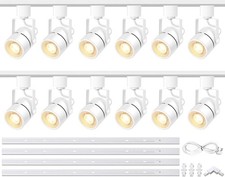 Bravsekai 12 GU10 LED Track Lighting Complete Kit 450cm H Track Rails 6000K