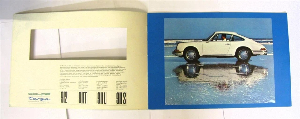 PORSCHE 911 + 912 Car Sales Brochure 1967-8 #W218 e 9.67 - Image 2 of 4