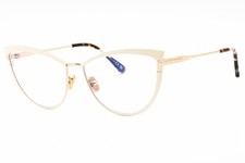 TOM FORD FT5877-B 025 Eyeglasses Ivory Clear Frame 56mm