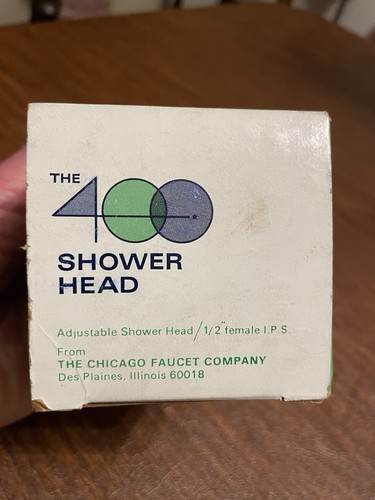 CHICAGO FAUCETS SHOWER HEAD VINTAGE High Velocity THE 400 Model NOS 1 Lb 5 Oz - Bild 4 von 8