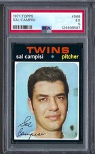 1971 Topps # 568 Sal Campisi Minnesota Twins EX PSA 5