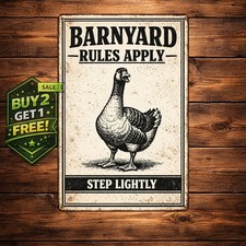 Chickens Cluck Around And Find Out Funny 8x12 Metal Tin Sign