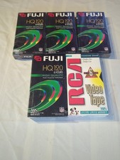 NEW Sealed Fuji Fujifilm HQ120 RCA 5 Blank VHS Video Tapes 6 Hour
