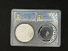 2006 Mint Error Silver Eagle PCGS MS67 Struck Thru Plastic Obv #295