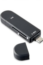ONN SD microSD Card Reader Combo USB USB-C  Micro-USB Connector