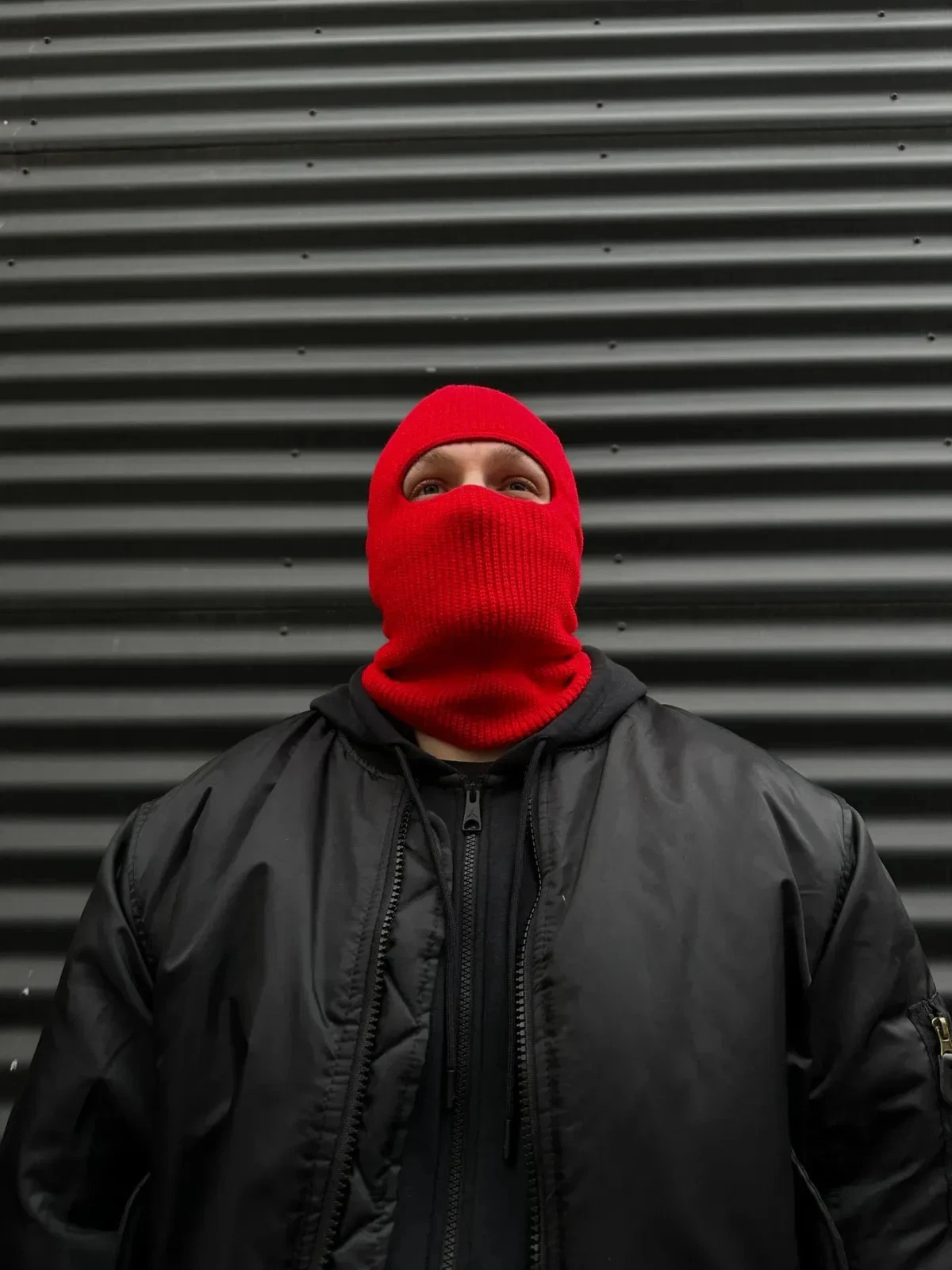Balaclava without mouth, red