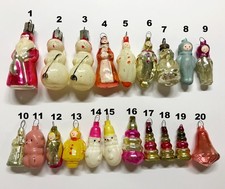 Vintage glass Christmas tree Ornaments decorations mini Malyutka soviet