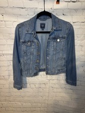 Gap Denim Jacket Blue Button Front Collared Lightweight kids XXL
