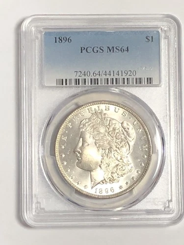 1896 MORGAN "PCGS MS64" - CRISP WHITE, REV PL, STUNNING HIGH POINTS, MIRRORS💥 ✅