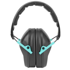 Walker's Pro Low Profile Folding Hearing Protection Black/Teal - GWP-FPM1-BKTL
