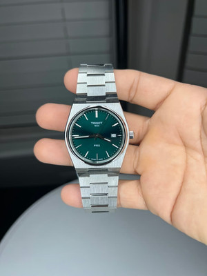 Tissot PRX T137.410.11.091.00 Green Dial Men's Quartz Watch Stainless Steel 40mm