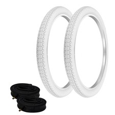 PRO TIRES 24 x 2.125 WHITE P-123A W/ HEAVYDUTY TUBES