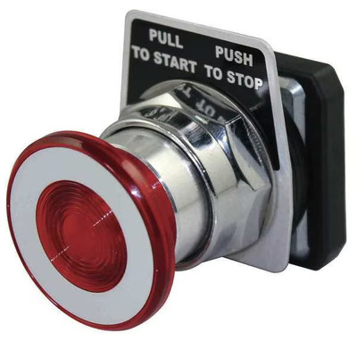 Dayton 30G364 Push Button Operator, 30 Mm, Red