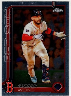 2025 Topps Chrome Baseball Connor Wong No. 10 Boston Red Sox