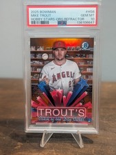 2025 Bowman Mike Trout Hobby Stars Orange Refractor /25 Gem Mint 10. Fresh Grade