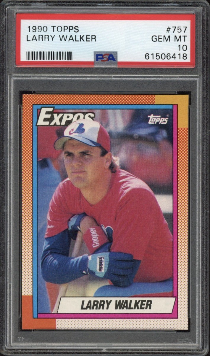 1990 Topps Larry Walker Rookie RC #757 PSA 10 GEM MT HOF Montreal