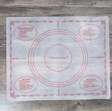 VTG Tupperware Pastry Mat 1965 Rolling Guide Baking Conversions Dough Mat 18x22*
