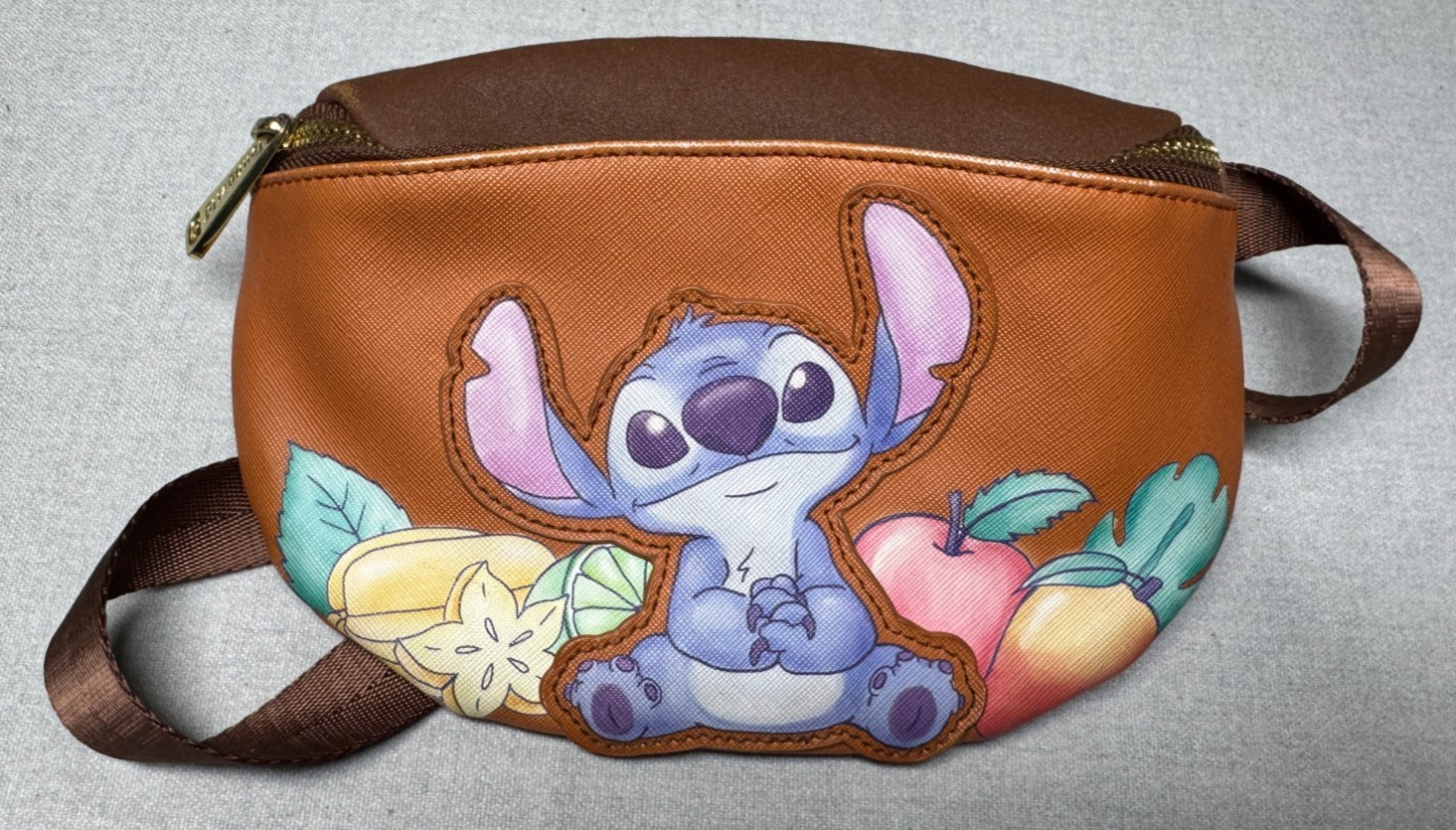 Loungefly Disney Lilo & Stitch Fruit Fanny Pack BoxLunch Brown Waist Bag