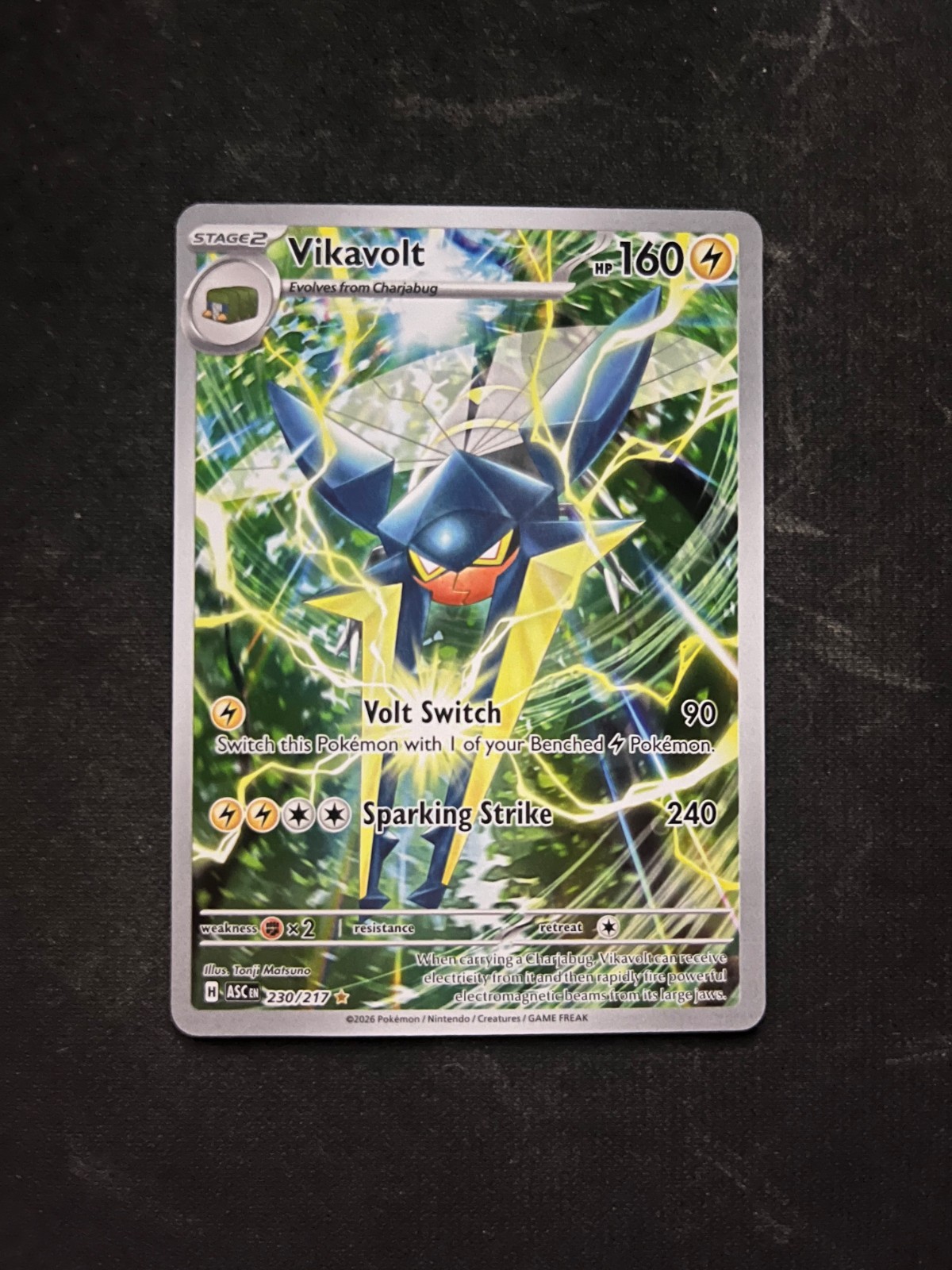 Pokemon TCG Vikavolt Illustration Rare Ascended Heroes 230/217 NM