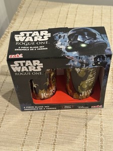 Disney Star Wars Zac! Rogue One 2-Piece Glass Set. 16oz. New In Box