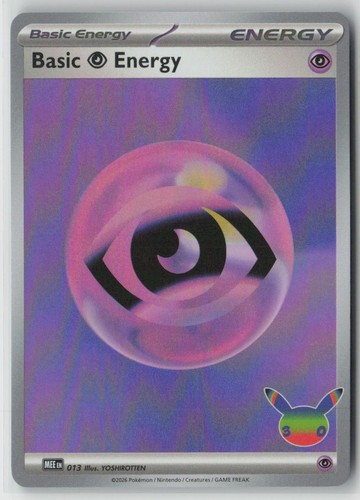 Pokemon Basic Psychic Energy (30th Celebration) Holo 013 NM