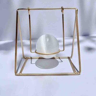 2inches Natural Selenite Sphere Crystal Ball Cleanse Stone Magics Shiny Selenite