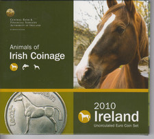 % KSM coin set Ireland 2010-horse horse animals of Irish coinage new