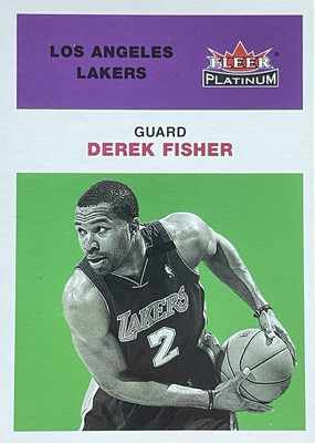 2001-02 Fleer Platinum DEREK FISHER Los Angeles Lakers