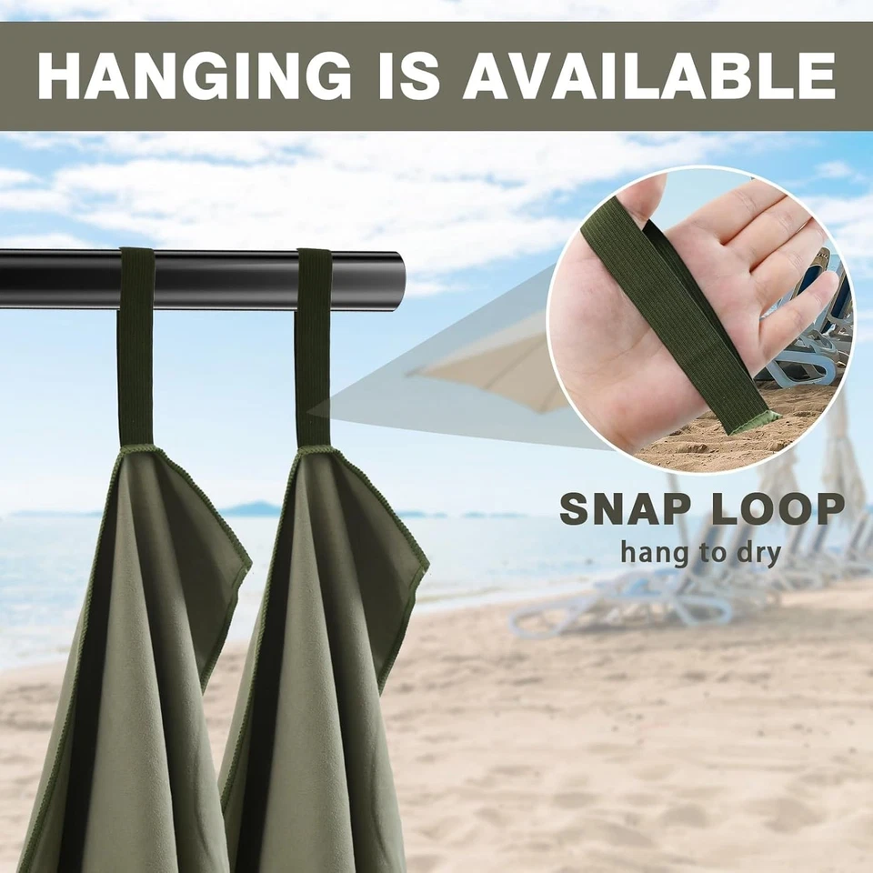 Ultra-Soft Quick Dry Camping Towels - 3 Sizes Perfect for Outdoor Adventures - Image 4 of 4