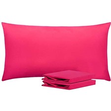 King Pillowcase Set - 2 Pack Brushed Microfiber 20x36 King 20" x 36" Magenta