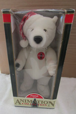 1999 COCA-COLA ANIMATION COLLECTION WHITE POLAR BEAR ON SKATES, W/MEDLEY