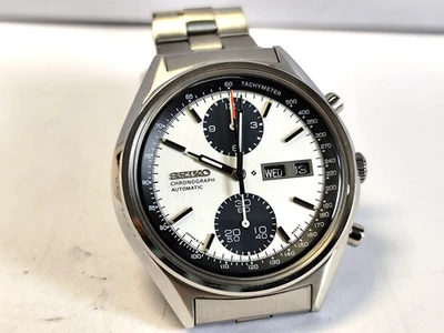 Original Seiko Panda Ref 6138-8020 - Produktion ca.1977 Chronograph-Neu Zustand. - Bild 1 von 4