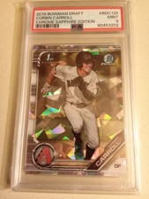 2019 Bowman Chrome SAPPHIRE Corbin Carroll #BDC-125 Graded PSA 9 Rookie baseball