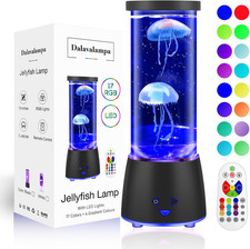 17 Colors Changing Jellyfish Lamp with Remote - Jellyfish Tank Table Lamp, LED N