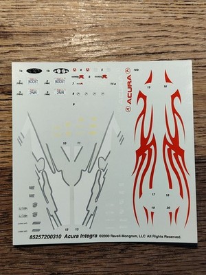 Revell Monogram 1/24 Decals für Acura Integra Original TOP 85-2572 selten