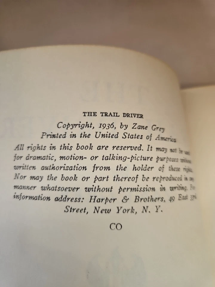 Винтажные книги Zane Grey в твердом переплете P.F. Collier 1933-1936 вестерны лот из 7 - Изображение 2 из 2