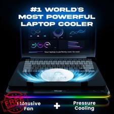KLIM Turbofrost MAX RGB Laptop Cooling Pad 15.6-17in XL Fan