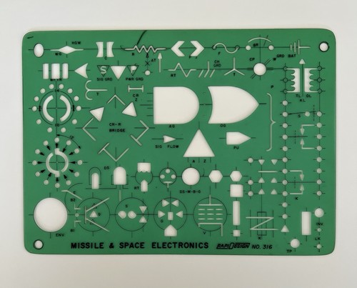 Set ellisse Rapid Design n. 316 modello elettronica missilistica e spaziale - Foto 5 di 5