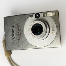 CANON PowerShot ELPH SD1000 Silver Y2K Digital Camera 7.1 MP 3x Zoom RARE