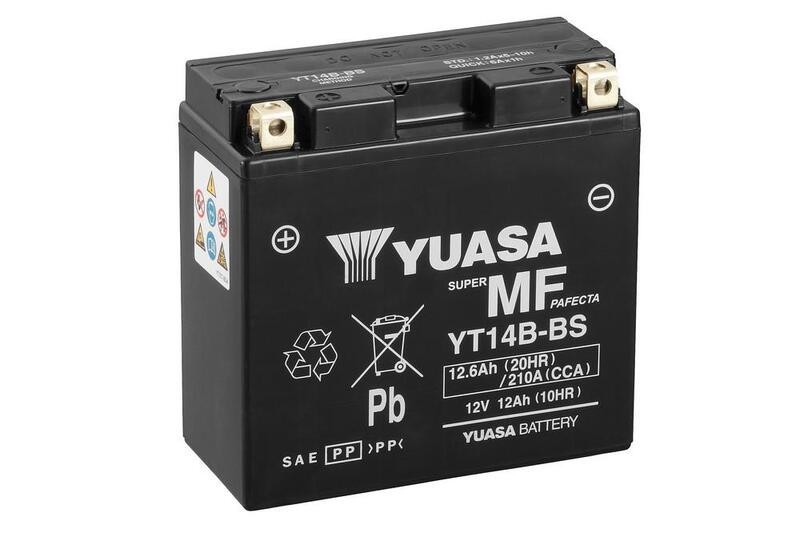 Batterie Moto YUASA YT14B FA 12V 12Ah pour Yamaha FJR 1300 et Fazer 1000