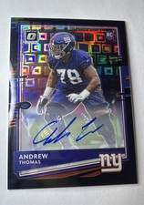 2020 Panini Donruss Optic Rookie Andrew Thomas #103 Black Pandora Prizm Auto /25
