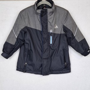 Gerry Full Zip Hooded Jacket Boys XS-5/6 Black Gray Long Sleeve Outdoor 117732