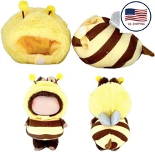 Clothes for Dolls 2PCS Outfit Set Soft Fabric Dinosaur Shark Bee Theme(No Doll)