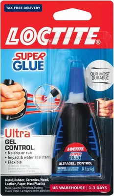 Loctite Ultra Gel Control Super Glue, Clear Instant Adhesive, Quick Dry, 0.14oz