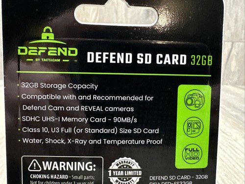 Defend by Tactacam High-Performance SDHC Memory Card 32GB New DFD-FS32GB - Afbeelding 5 van 6