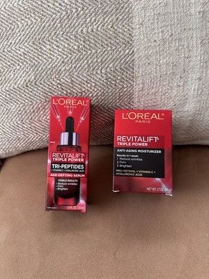 L'Oreal Revitalift Triple Power Moisturizer and Age defying serum