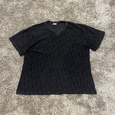 Dior Oblique Towel T-Shirt Navy Size Large